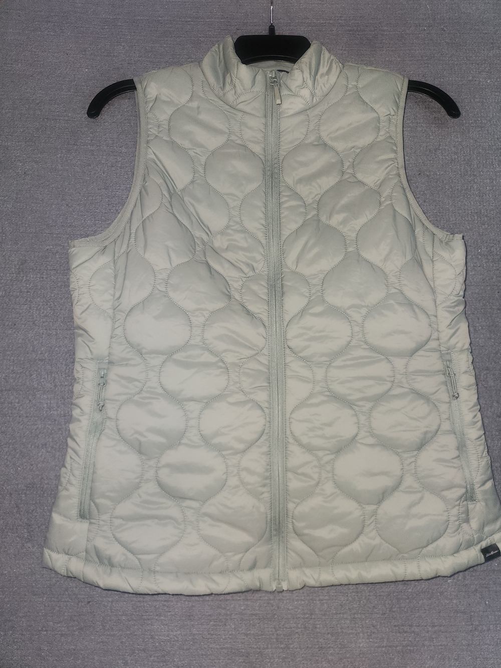 Eddie Bauer Light Sage Quilted Puffer Vest - Women's Sleeveless Jacket #406